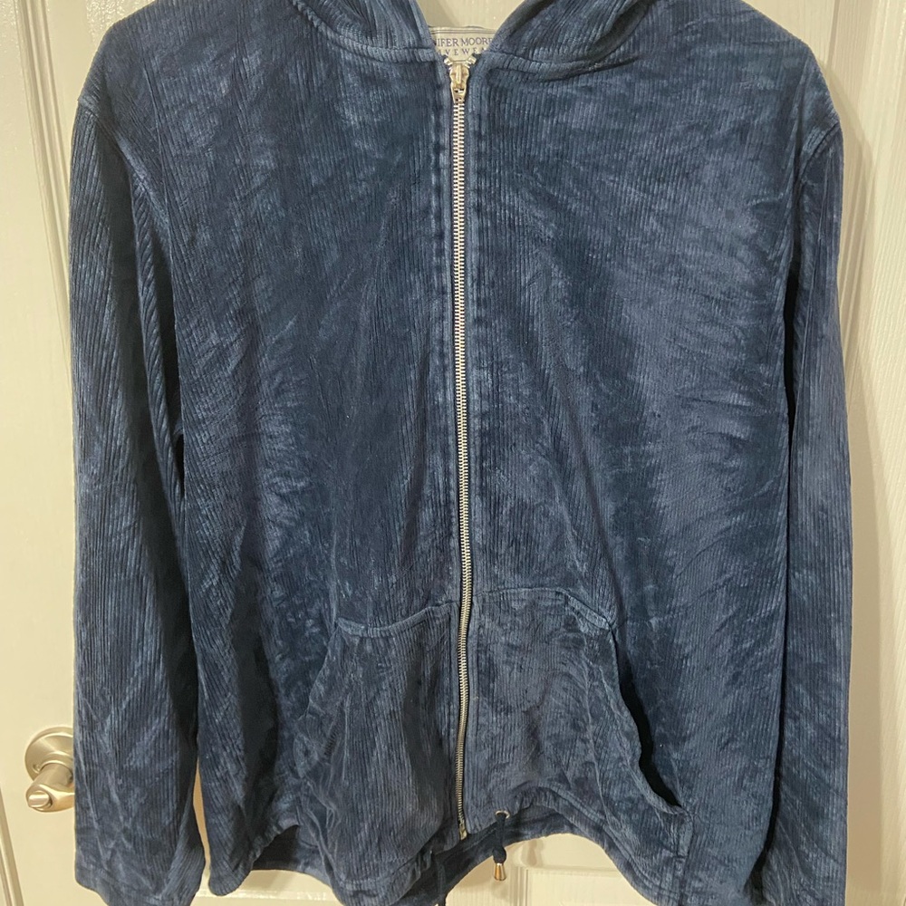 Jennifer Moore Deep Blue Activewear Hoodie